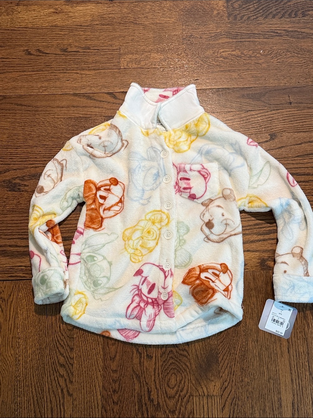 NWT Disney Fleece button down shirt